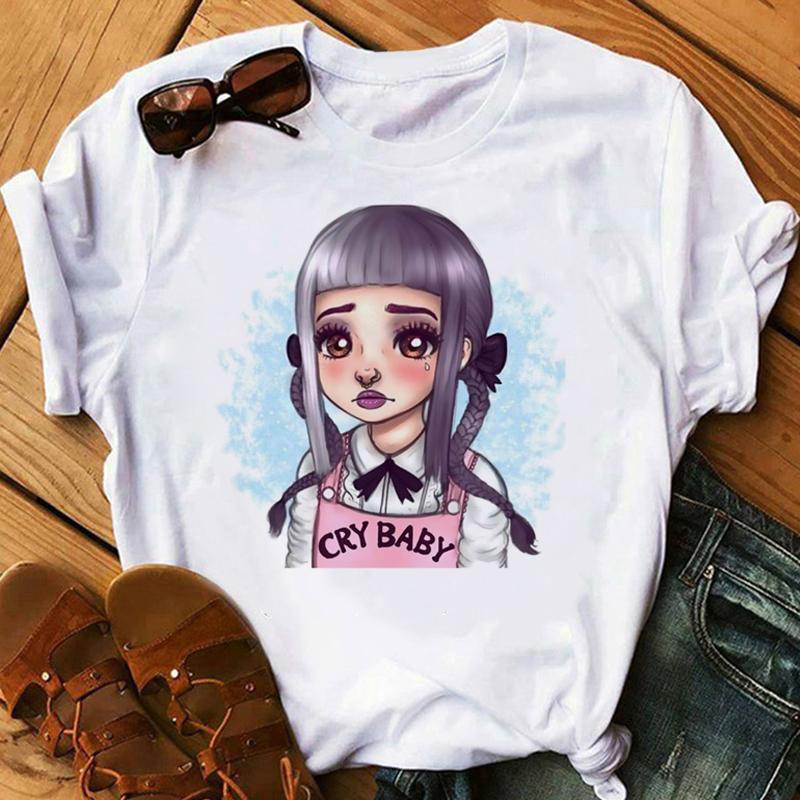 Melanie Martinez Tshirt Aesthetic Cartoon Cry Baby Tshirts Printed Vintage Casual Y2k Grunge Top Tees Summer Harajuku Clothing