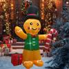 Освещенный надувной пряничный человечек праздничный подарок милый всепогодный рождественский декор