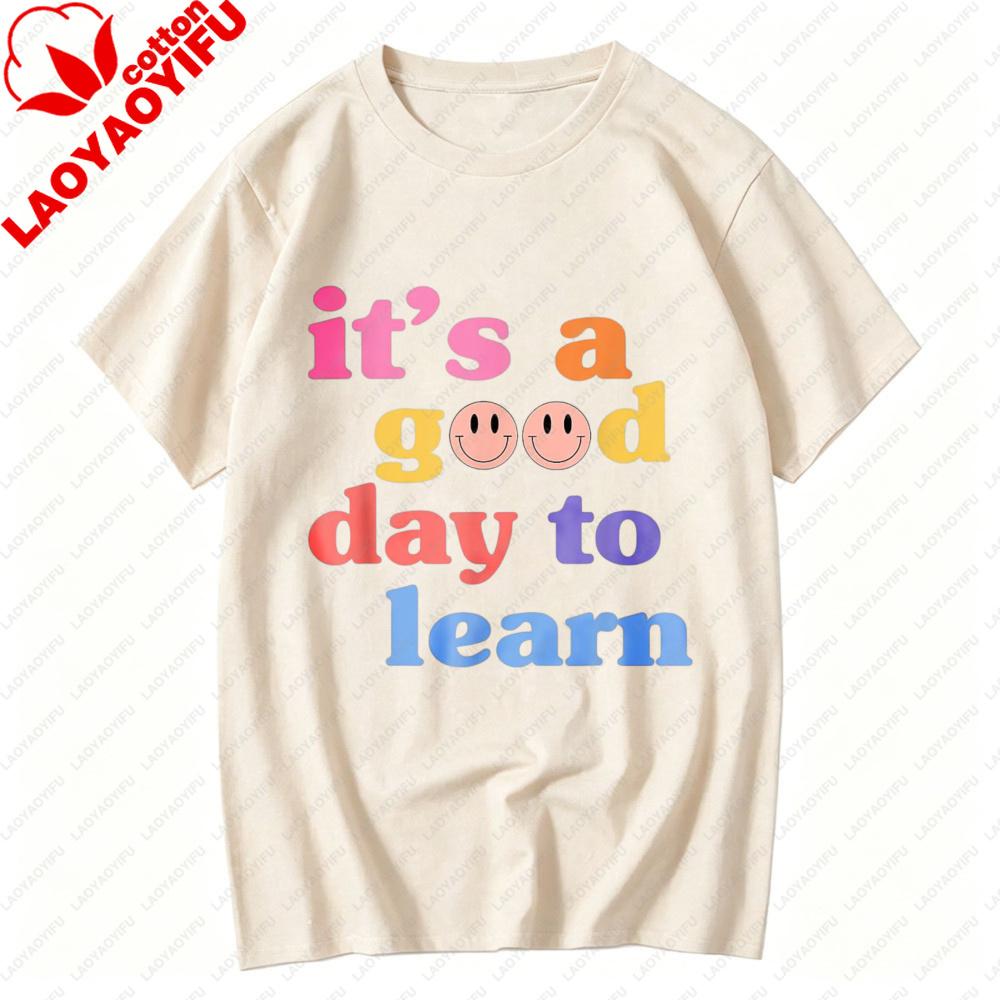 Teach Retro Gradient Varsity Letter Graphic TShirt Teacher Classroom Back To School Casual Cotton Short Sleeve Basic Tee Top