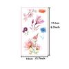 10 Pcs 3D Watercolor Lavender Flower Temporary Tattoos For Women Body Art Arm Fake Adults Tattoosticker Waterproof Girls Tatoos