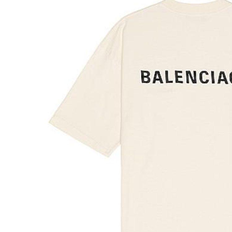 Balenciaga Футболка SS23 Свободный крой Мужская Бежевая 612966TMVF49069