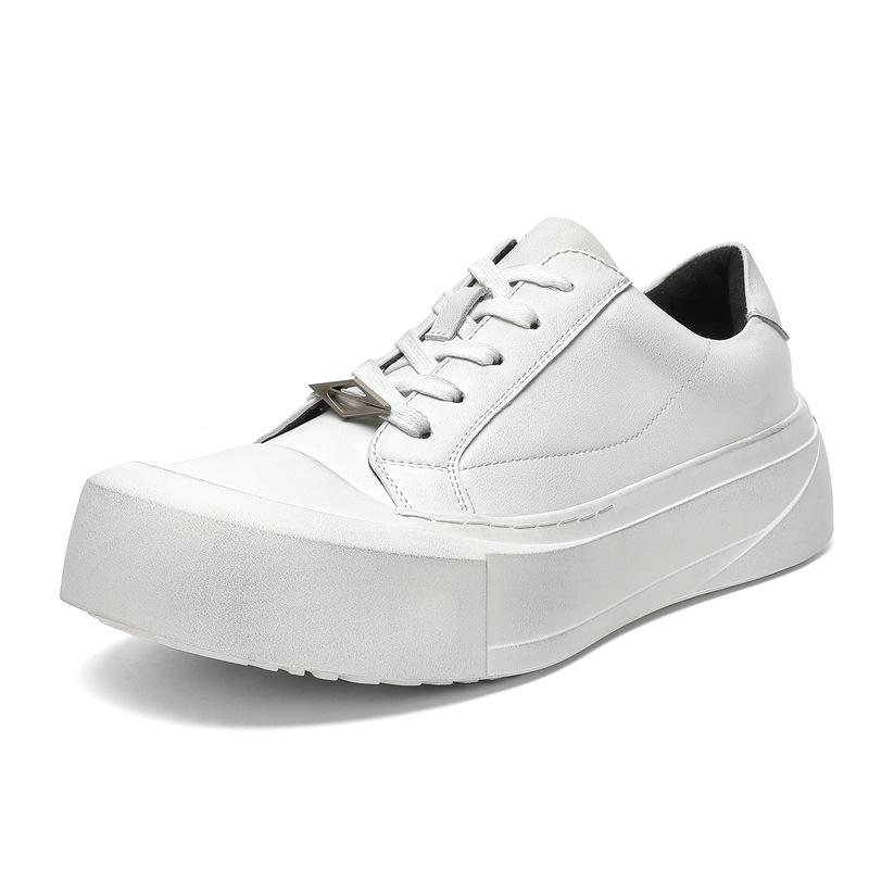 Скейтборд обувь пара нишевая повседневная обувь для улицы и работы британская универсальная маленькая кожаная обувь для мужчин и женщин 66642-K