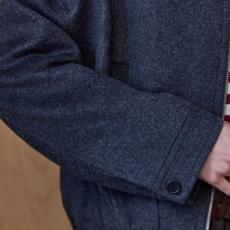 Maxza Shirt Collar Handmade Zip Up Jacket Ze12hj004nh