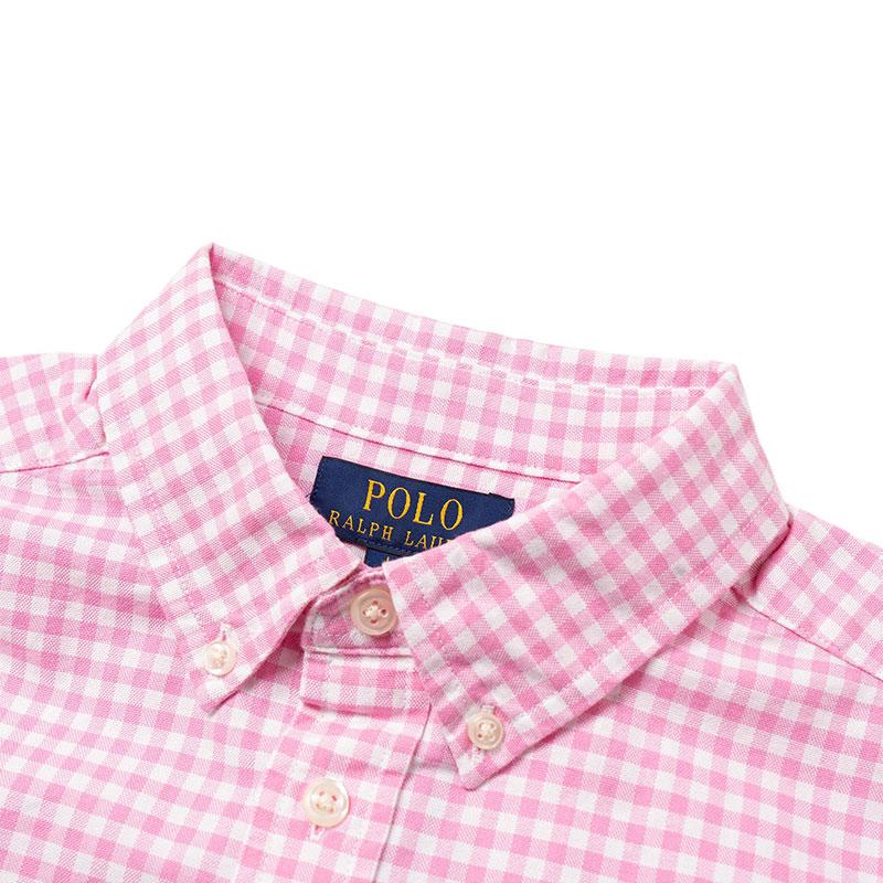 Повседневная рубашка Polo Ralph Lauren в клетку с вышивкой, однобортная, с длинным рукавом, для детей 323978223-005