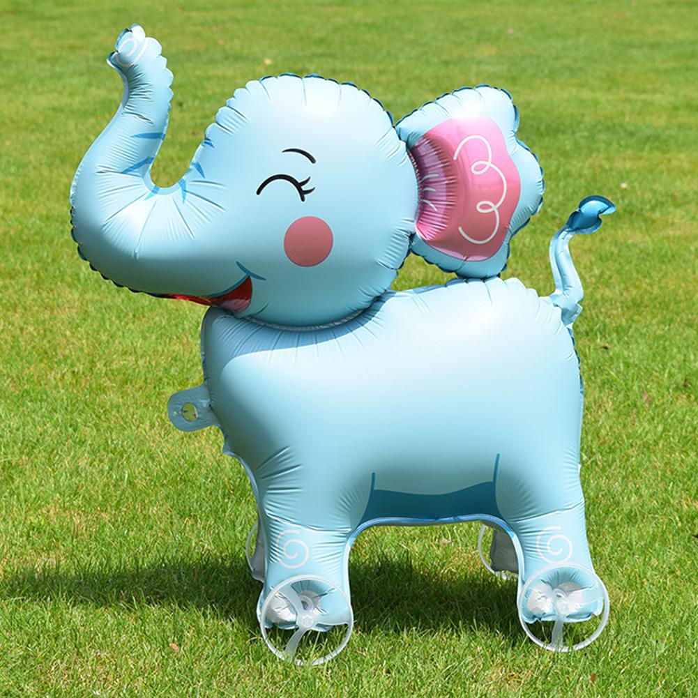 Jungle Animal Balloons Giant Animal Standable Foil Balloon Lion Tiger Giraffe Elephant Baby Shower Ballons Decor Photo Props