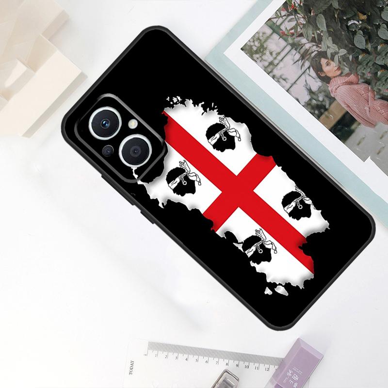 Flag of Sardinia Case For OPPO Reno 8 7 6 5 4 Lite 10 Pro 11F 4Z 5Z 8T OPPO Find X2 X3 X5 Lite X6 Pro Cover
