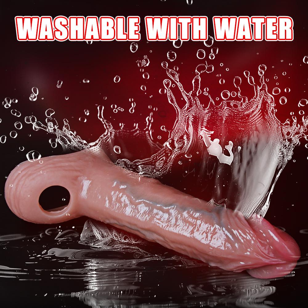 Real Veins Soft Penis Sleeve Penis Extender Силиконовые презервативы Задержка эякуляции Секс-игрушки для мужчин Увеличение Длинный член Рукав