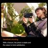 For iPhone 16 Pro Case Compatible with MagSafe Kickstand Carbon Fiber Texture PC+TPU Phone Cover with Silicone Ring