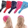 Stretch Head Wrap Head Scarf Sport Yoga Head Wrap Bandana Headband Wide Hairband Women Turban Cap