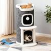 Игровой комплекс для кошек Когтеточка-бочка с 3 кошачьими пещерами Сизалевая когтеточка Многоярусный игровой комплекс для кошек для семьи с несколькими кошками