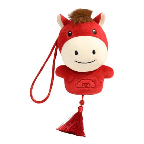 Cute Mini Horse Pendant Keychain Good Luck Horse Ornament Simulation Stuffed Animal Chinese Zodiac Horse Gift