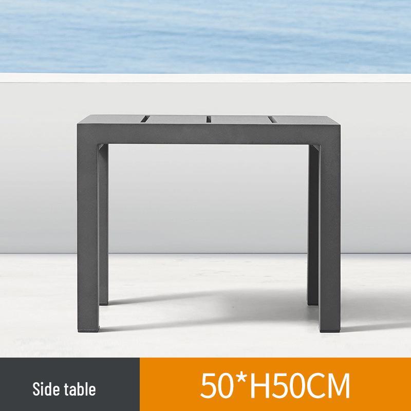 Aluminum Alloy Outdoor Rattan Sofa Set with Waterproof Coffee Table