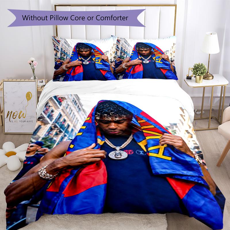 Lamine Yamal Green Spotify Logo Bedding Set,Breathable Bed Linen for Guest Room Decoration,Perfect Housewarming Gift,All Season Duvet Cover with Pillo