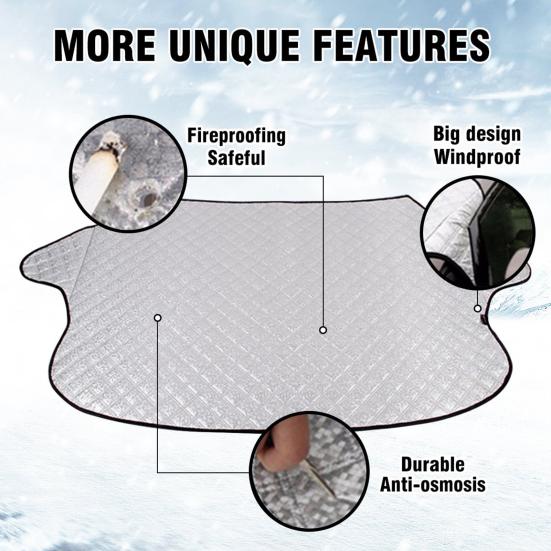 Чехол для автомобиля Ветровое стекло Водонепроницаемый Солнцезащитный козырек УФ-защита Всесезонный Универсальный Чехол для автомобиля для Автомобиля Внедорожника Защищает от УФ-лучей Снега/Льда Пыли