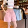 Large Size Elastic Waist Small Work Shorts for Women New Summer Fat Mm Wide-leg Pants Casual and Versatile