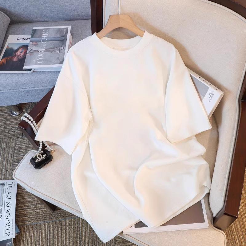 2025Принт Короткий рукав Большой размер Женская футболка с коротким рукавом Летняя Свободная Женская футболка Высокое качество Узор с буквами CCXX208