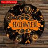 2d Flat 20*20cm, Halloween Home Decoration, Wooden Circular Logo Creative Decorative Plaque, for Home, Kitchen, Office, Garden, Bar Decor.