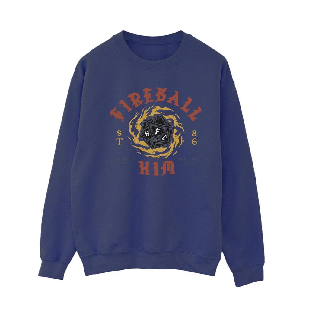 Netflix Womens/Ladies Stranger Things Fireball Dice 86 Sweatshirt