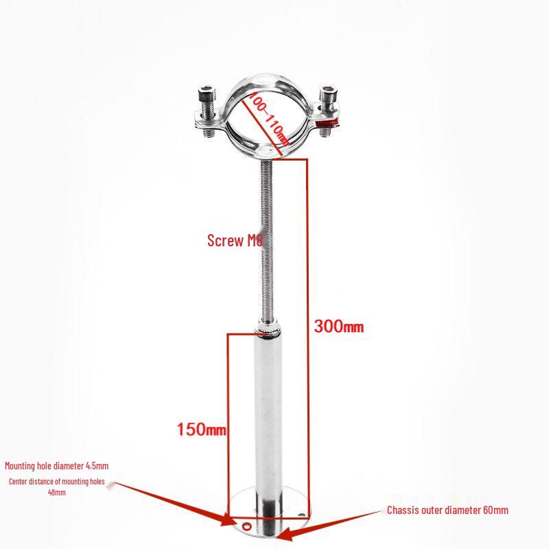 304 Stainless Steel Adjustable Pipe Clamp with Expansion Base