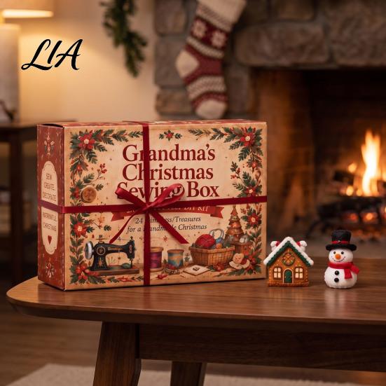 Parent Child Craft Activity 24 Days Handmade Christmas Sewing Kit, Felt Advent Calendar Countdown Box Creative Holiday Gifts for Beginners with