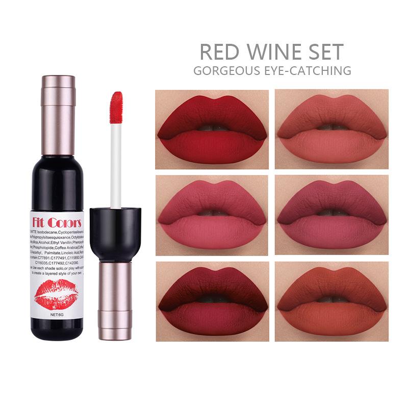 Matte Liquid Lipstick Makeup Set, Matte Liquid Long-Lasting Wear Non-Stick Cup Not Fade Waterproof Lip Gloss