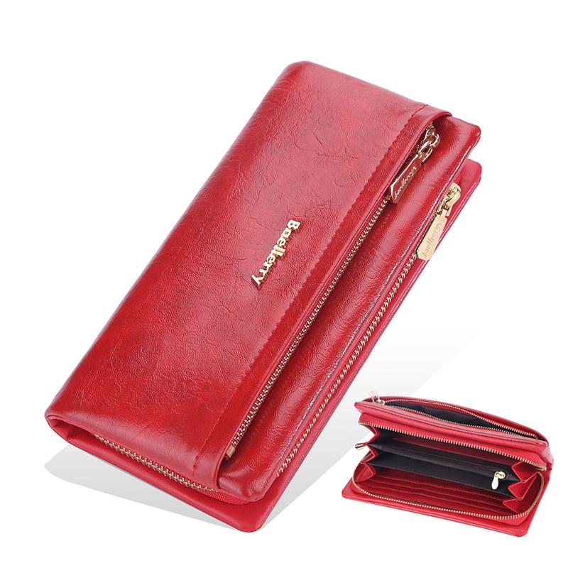 Baellerry Brand Design Handbags Artificial Leather Phone Bags Fashion Zipper Long Wallets Card Holder Coin Purse