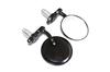 Rin Parts Motorcycle Bar End 1101552 Mirrors, Black,