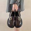 Women's Thick-Soled British-Style Mary Jane Loafers 2025 - High-End Slip-On Leather Shoes