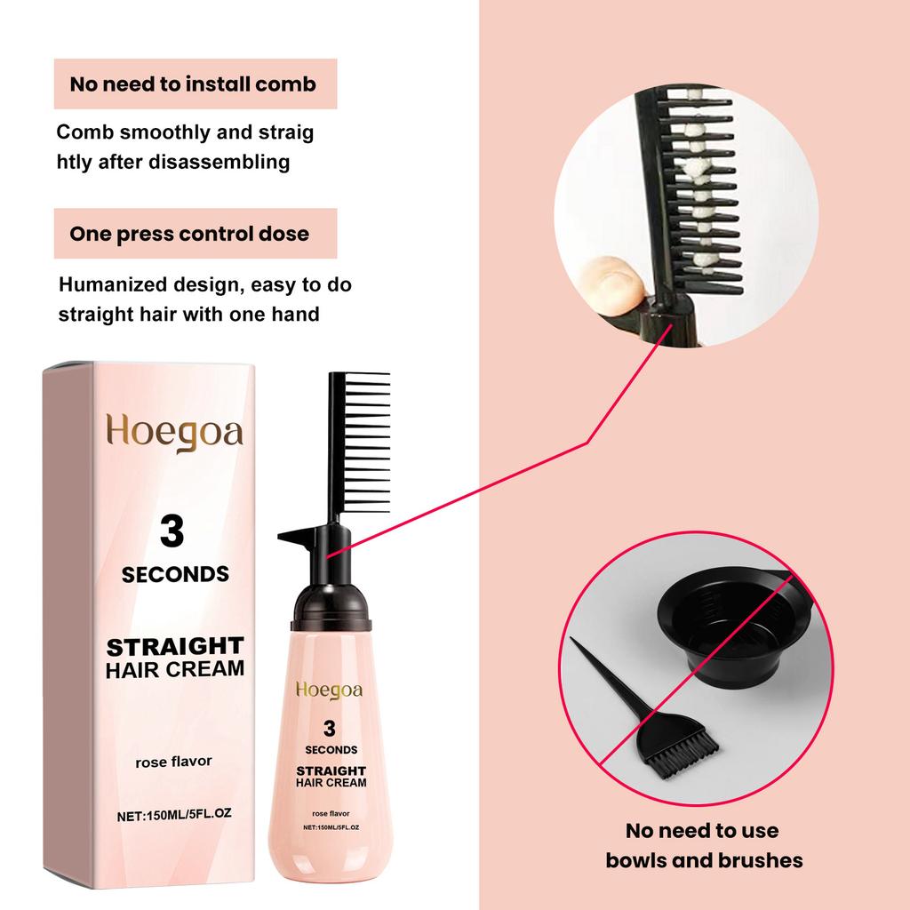 Крем для выпрямления волос с ароматом розы, гладкие и не спутывающиеся волосы, восстановление сухих, вьющихся и секущихся кончиков, легкий и увлажняющий уход за волосами