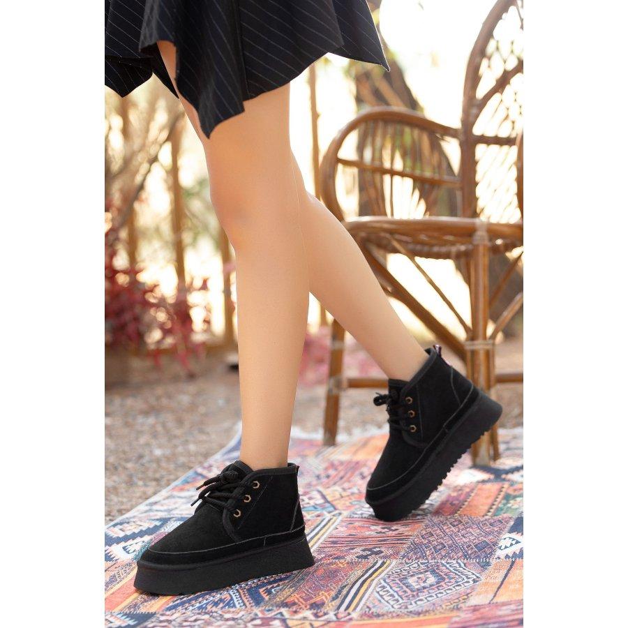 Женские повседневные ботинки на толстой подошве с меховой подкладкой