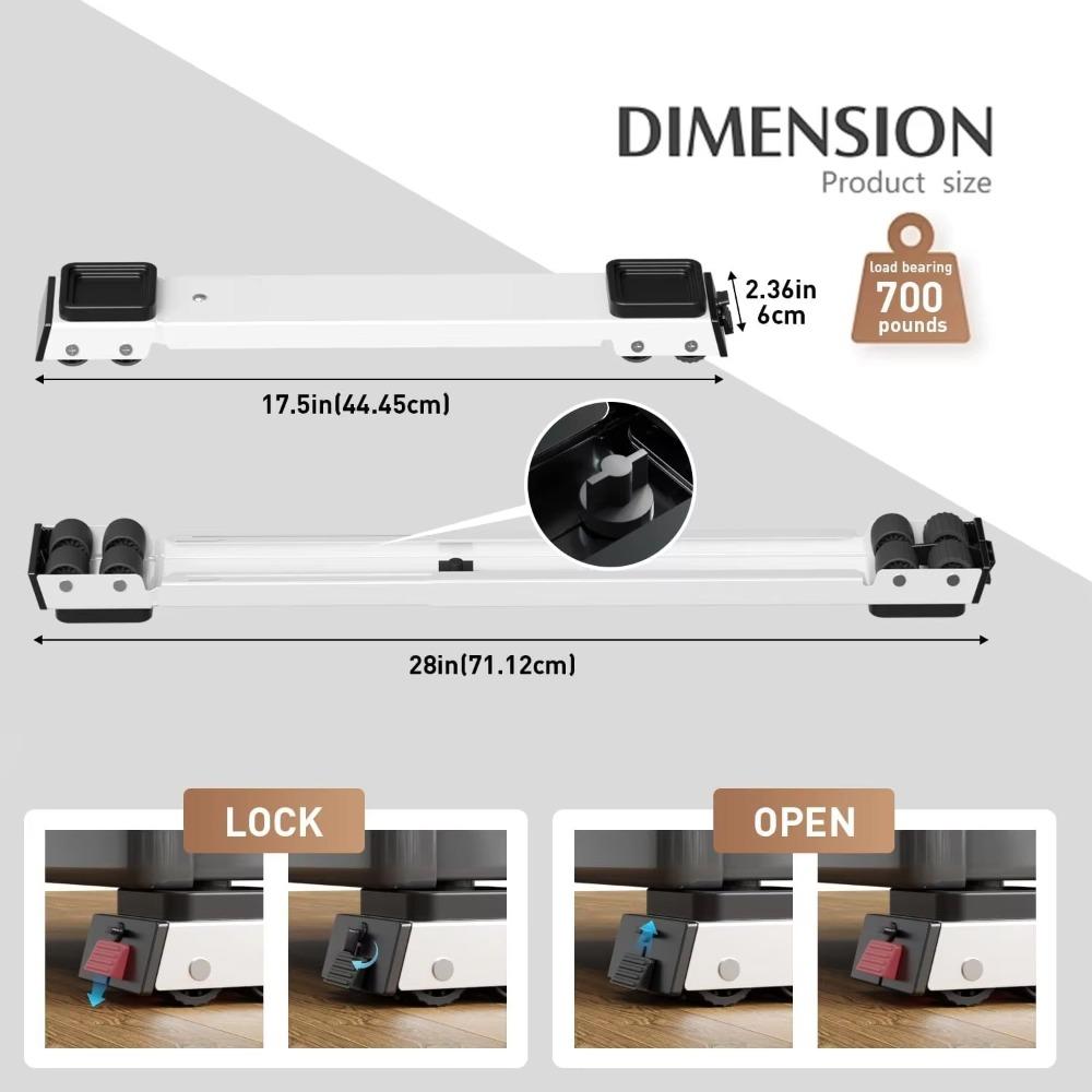 2PCS Movable Refrigerator Universal Wheels 24 Wheel Furniture Moving Tools