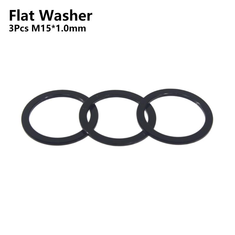 Bicycle Thru Axle Washer M15x0.5mm/1mm/2mm Axle Washers M12x7.5mm Spacer Bike Hubs Tube Shaft Skewers Spacer Flat Conical Washer