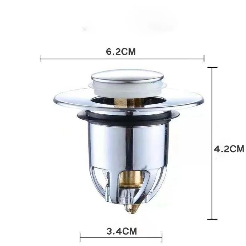 Универсальный медный всплывающий сливной фильтр для раковины, ловушка для волос, дезодорант, пробка для ванны, кухонный инструмент для ванной комнаты