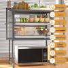 Multifunctional Kitchen Countertop Microwave & Dish Storage Rack