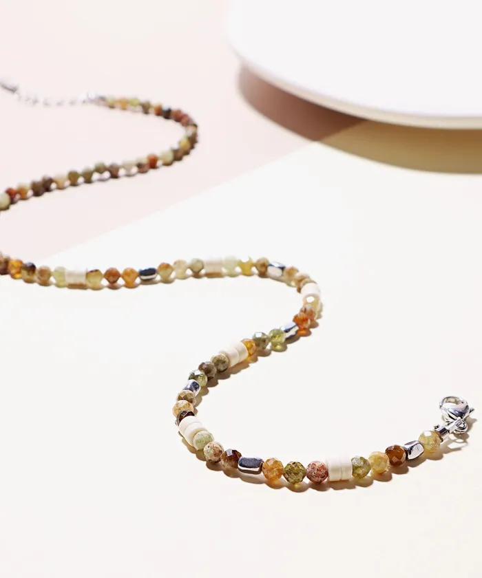 Многоцветное ожерелье с подвеской 'Earthstone Multi Ivory Point' (PLT-NL-070_BE)