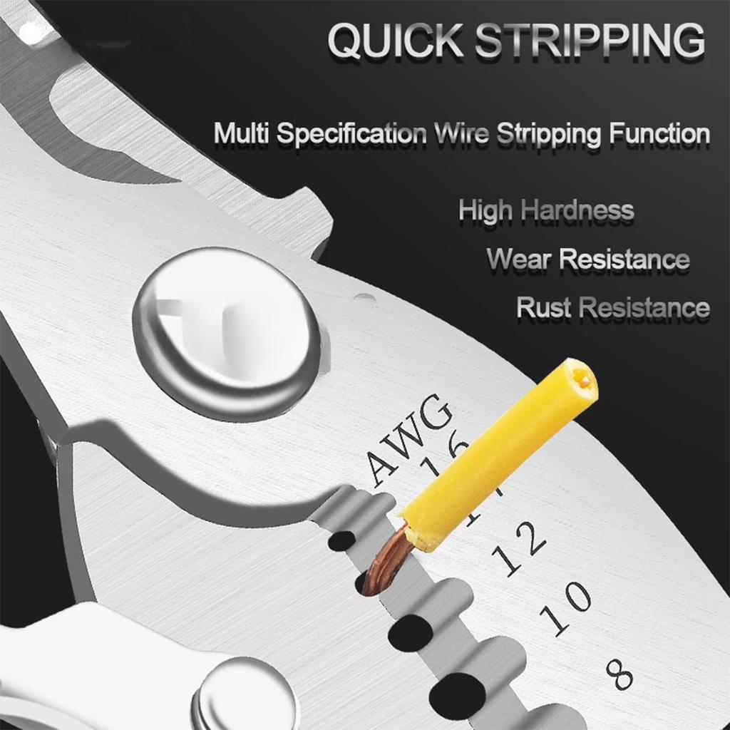 TUPI Wire Cutters Crimping Pliers Multi Function Pliers Stripping Pliers Electrician Scissors Hand Tools Electrician Portable