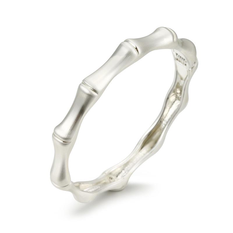 Позолоченный бамбуковый браслет-бангл - Универсальный открытый дизайн для женщин, Европейская и американская ювелирия высокого класса.