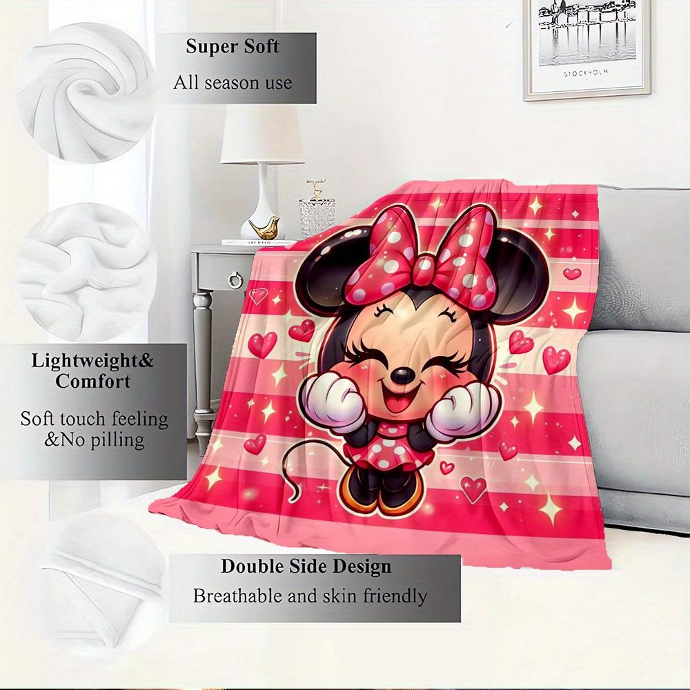 1pc Throw Blanket - Cute Cartoon Mouse Design, Soft Warm Bed Coverlet for Room Decor,