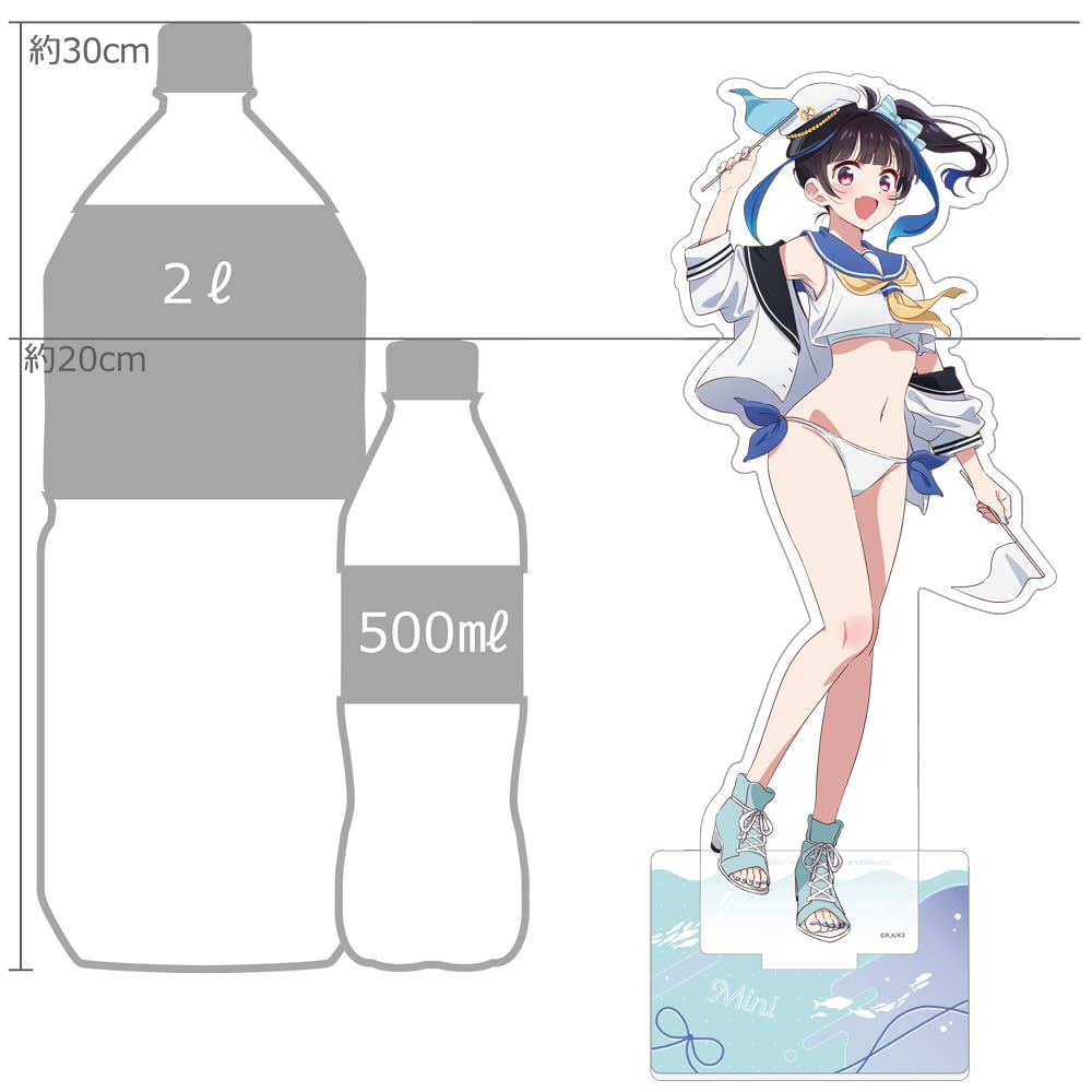 Кит Специально иллюстрированная большая акриловая подставка Sailor Высота 5 мм Акрил Rent-A-Girlfriend (Мини-купальник Yaemori/Marine) Прибл.