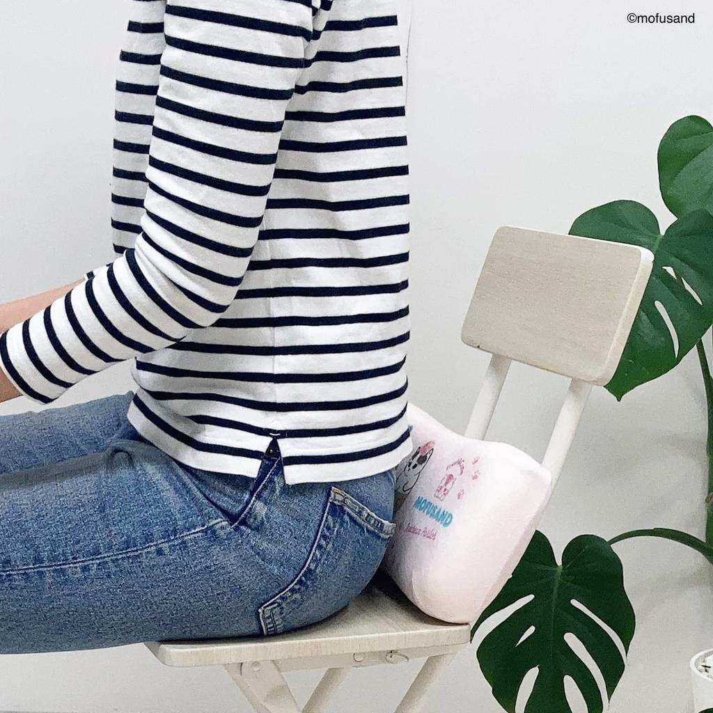 MORIPiLO Morishita подушка с эффектом памяти Mofusand Ice Nyan 15x30 см, подушка для поддержки талии и спины, мягкая игрушка, розовая 4621066