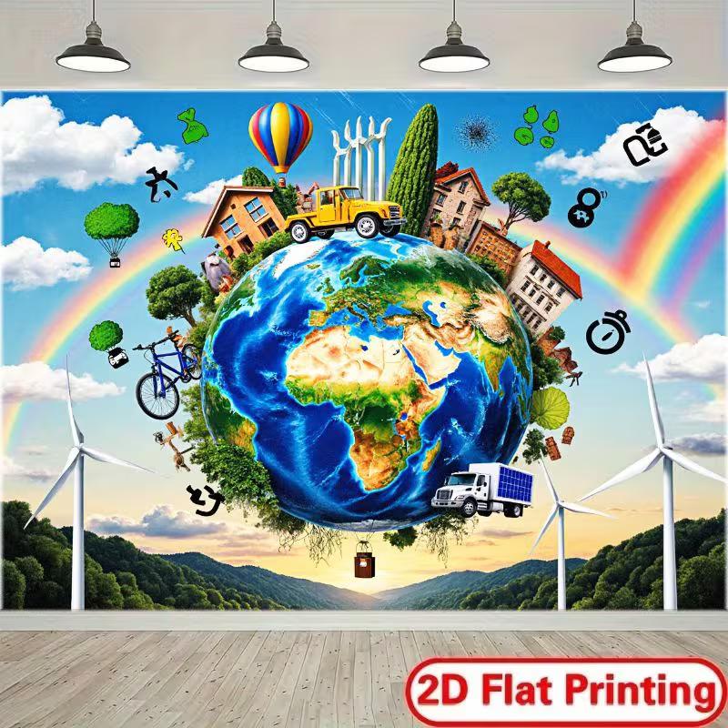 2D Dreamy Eco World Backdrop for Live Streaming & Content Creation