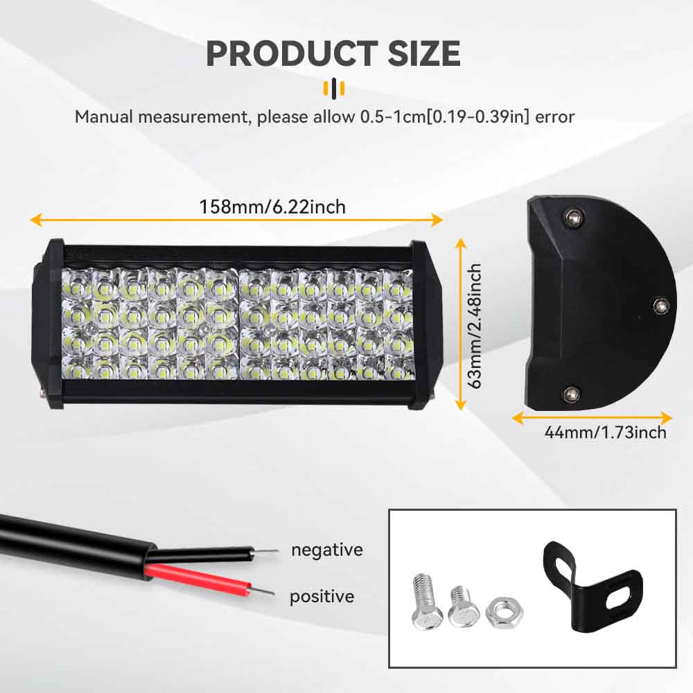 Led Light Bars Spot Flood Beam for Work Driving Offroad Boat Car Tractor Truck 4x4 SUV ATV 12V 24V