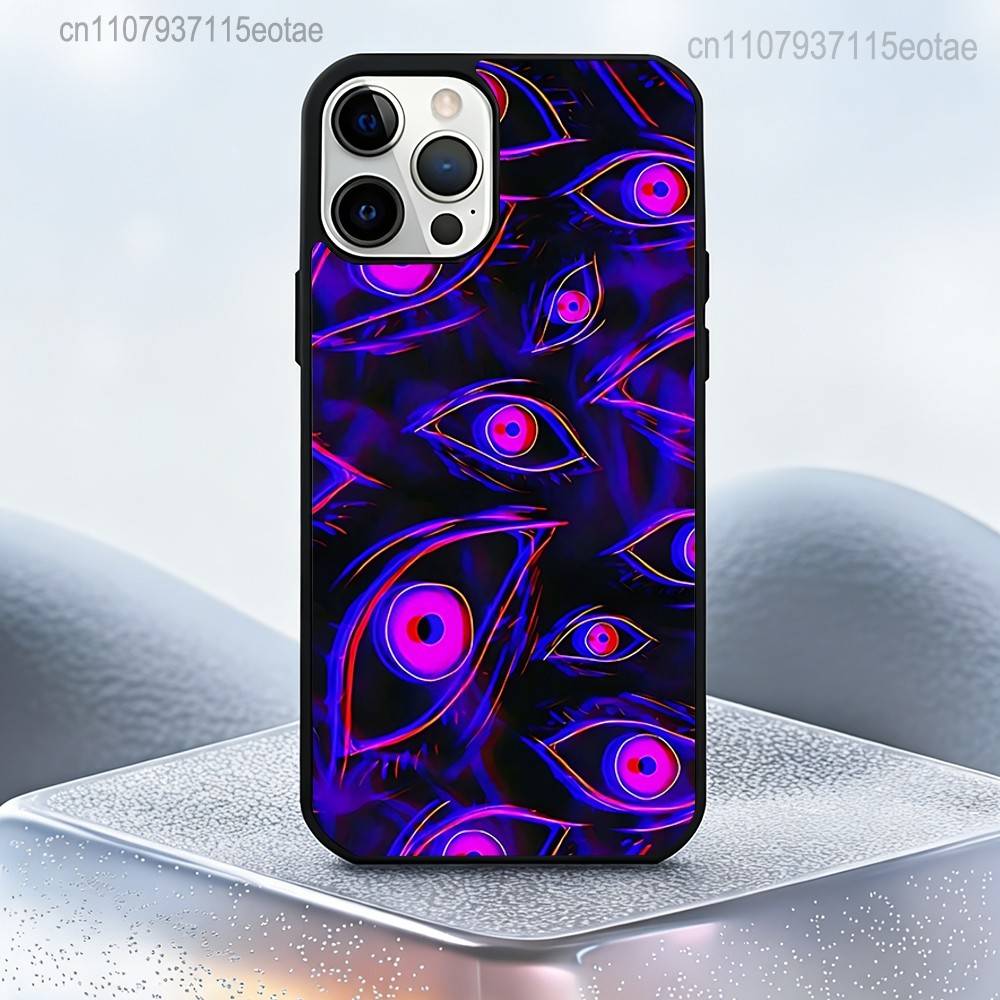 Чехол 'Ужасное Страшное Лицо Глаза' Для iPhone 17,16,15,14,13,12,11,Pro,Max,Plus,Mini,SE4,E Магнитный Magsafe Беспроводная Зарядка