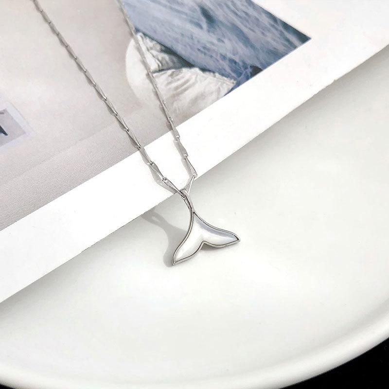 Супер Фея Красота Рыбий Хвост Ракушка Ожерелье Темперамент Цепочка Дыня Семена Холодный Стиль Простой Дизайн Цепочка Ключицы