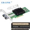 EB-LINK 10G PCIe Двухпортовая SFP+ Сетевая карта с оптоволоконным интерфейсом