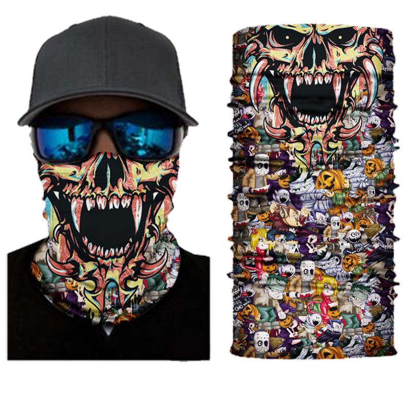 Skull Multi Bandana Bike Motorcycle Scarf Face Mask Ski Sports Headwear Custom Fleece Polar Bandana