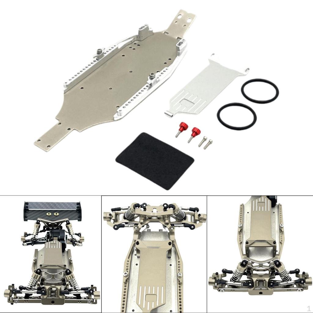 Шасси радиоуправляемой машины Алюминиевое для 244016 Фрезерованная на станке с ЧПУ Нижняя плата Масштаб 1/24 Прецизионные аксессуары