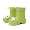 Женские резиновые сапоги, симпатичные большие глаза, дождевые туфли для всех возрастов, женские стельки EVA, противоскользящие резиновые сапоги для женщин и девочек