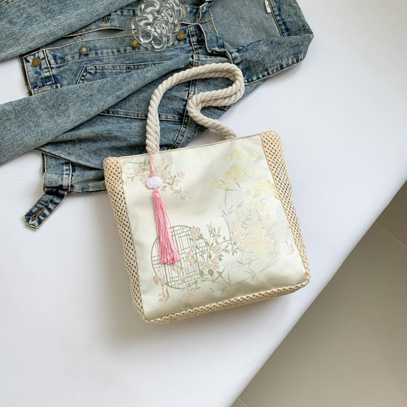 Модная сумка кросс-боди на одно плечо Новая сумка для поездок на работу Красивая летняя текстура Простая сумка-тоут большой вместимости для поездок на работу