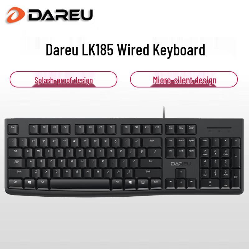 Проводная мембранная клавиатура DAREU LK185